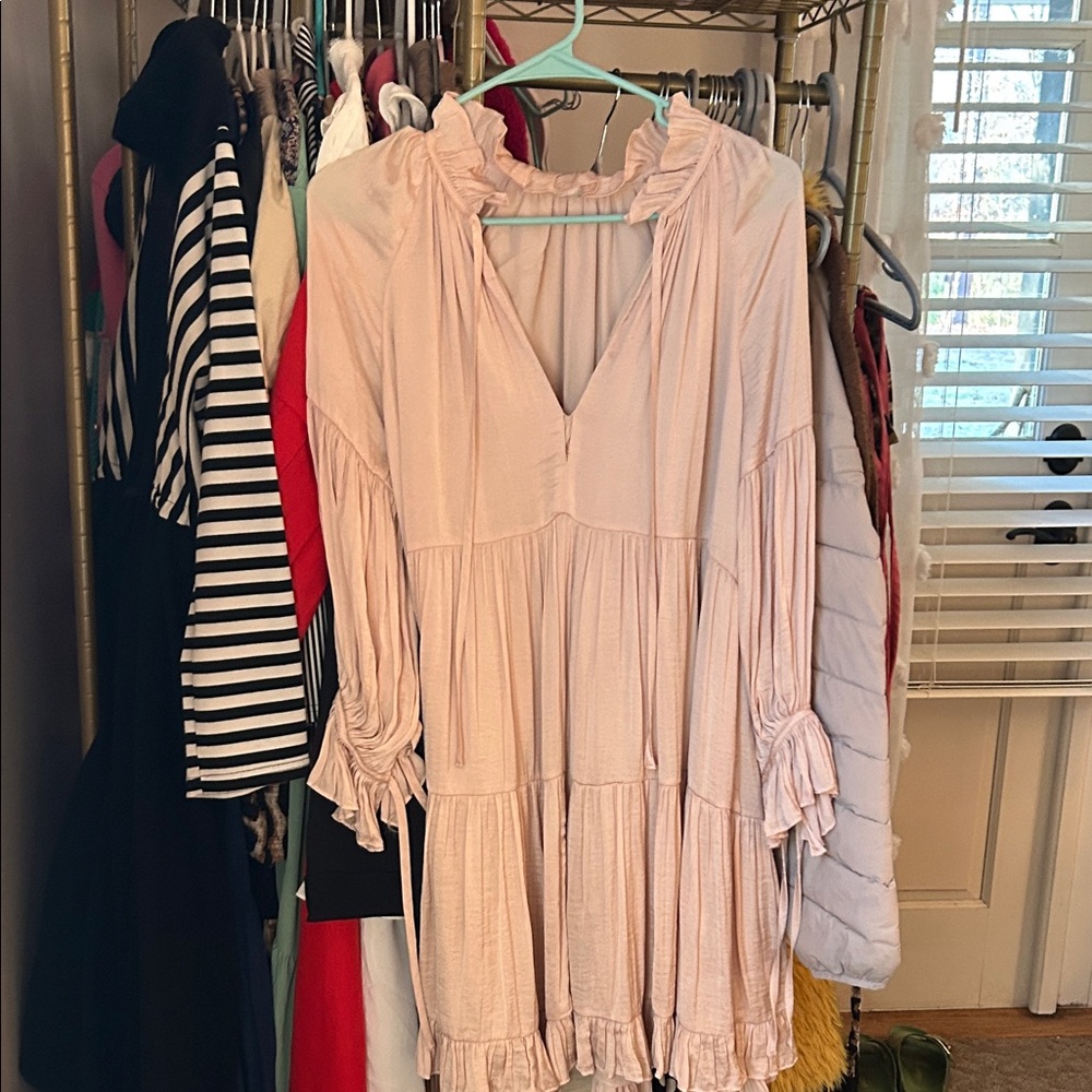 Dance & Marvel Blush Long Sleeve Dress